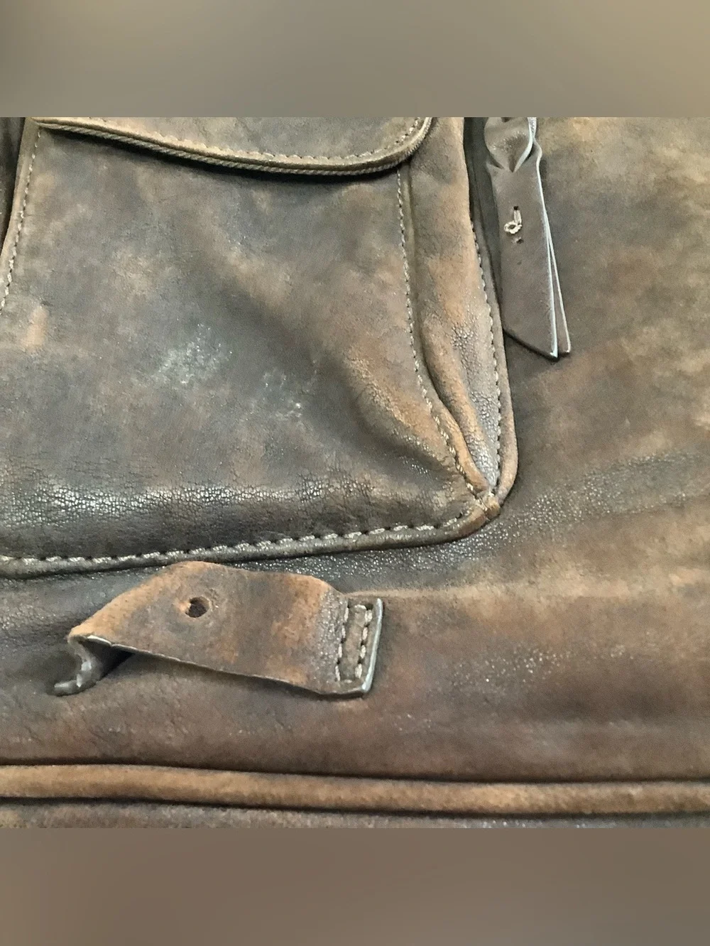 Andrew Marc Vintage brown Leather Laptop Brief Case